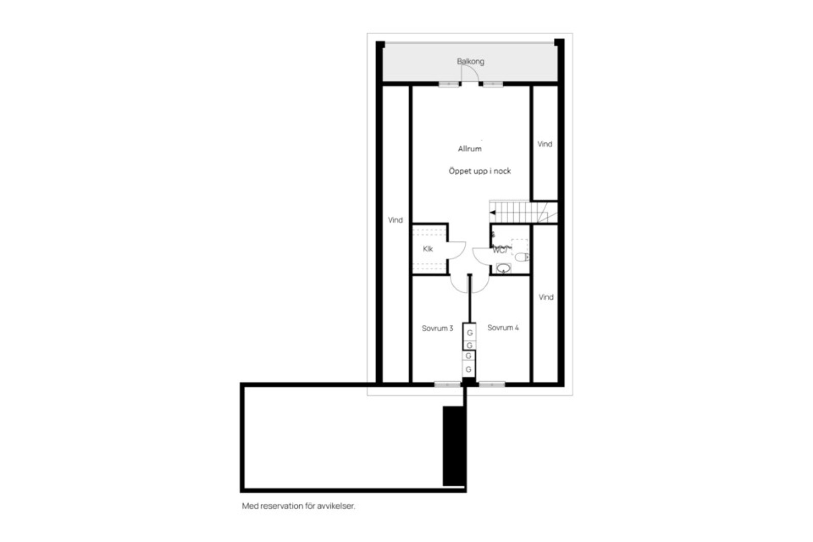 Övre plan Gullvivevägen 3