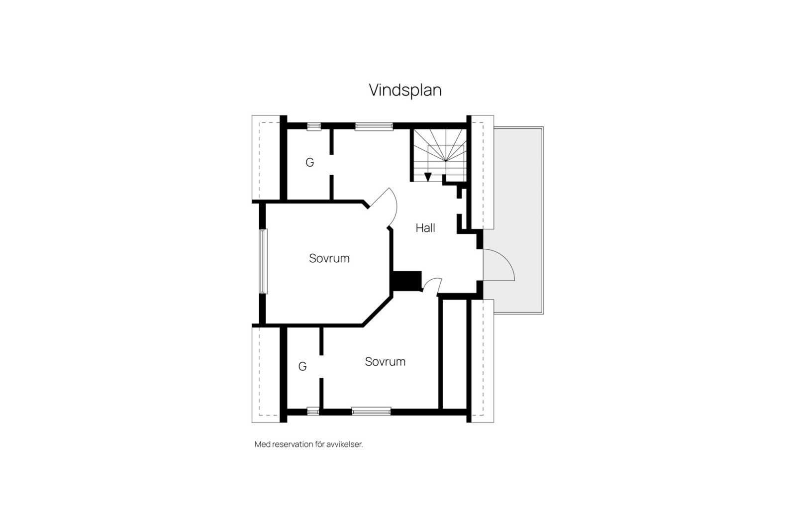 Övre plan Skärsjövägen 2