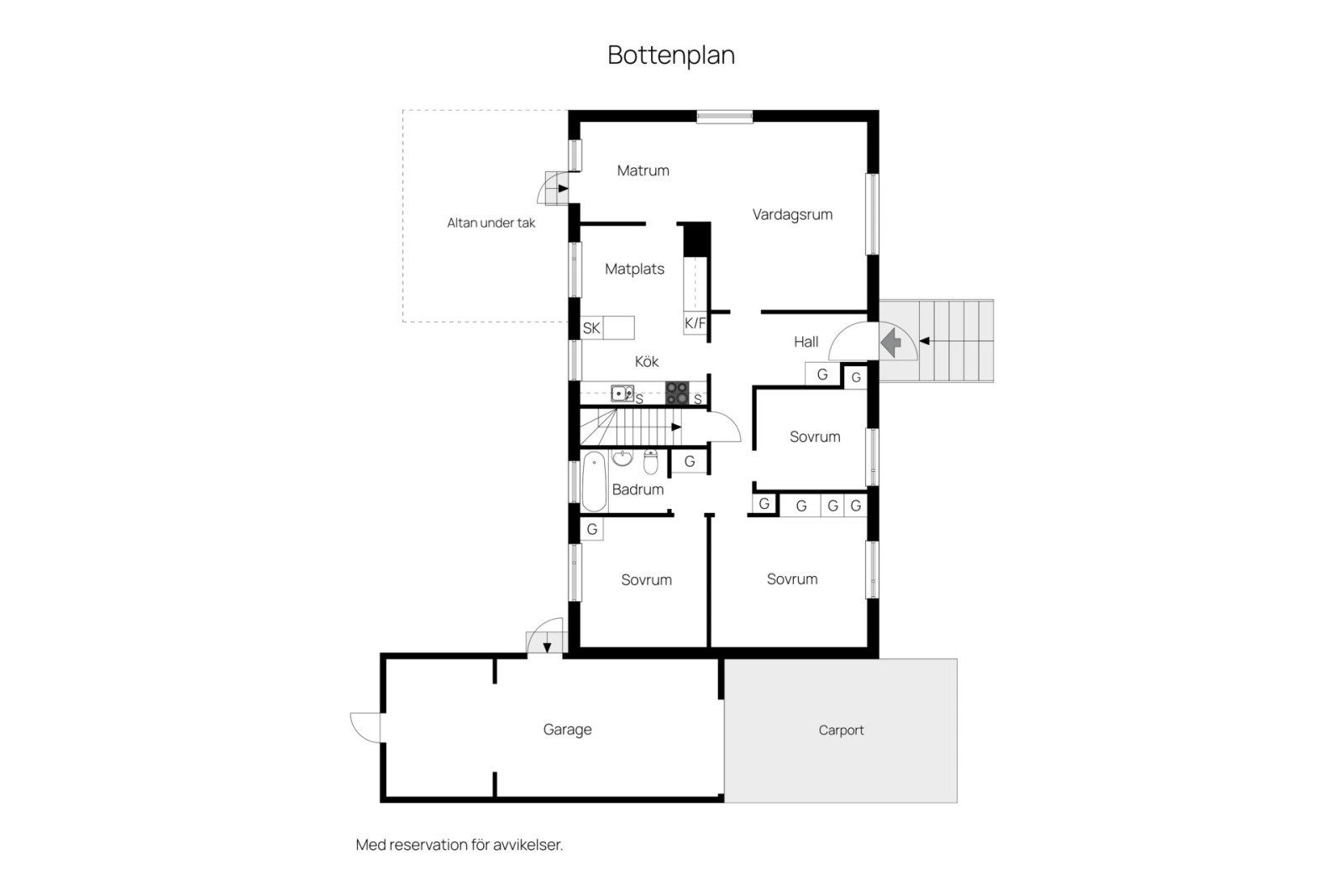 Entréplan Lindblomsvägen 15