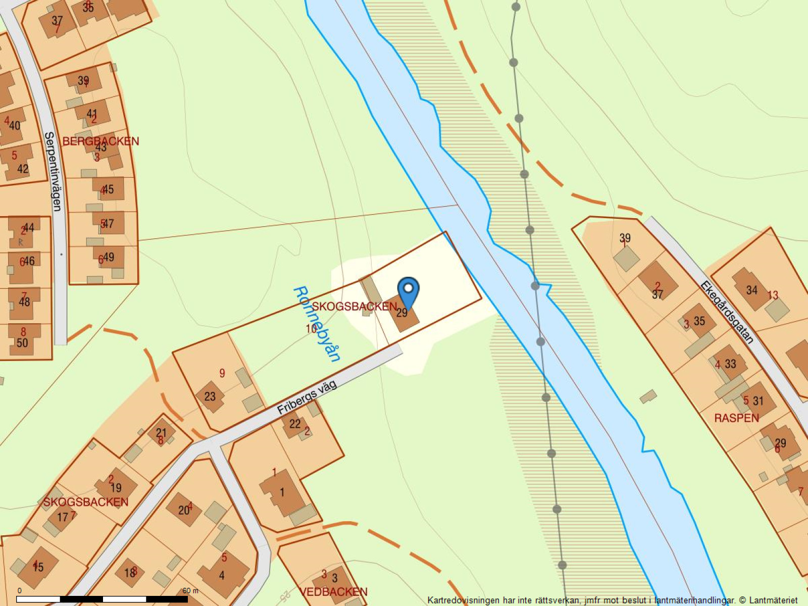 Fastighetskarta Fribergs väg 29