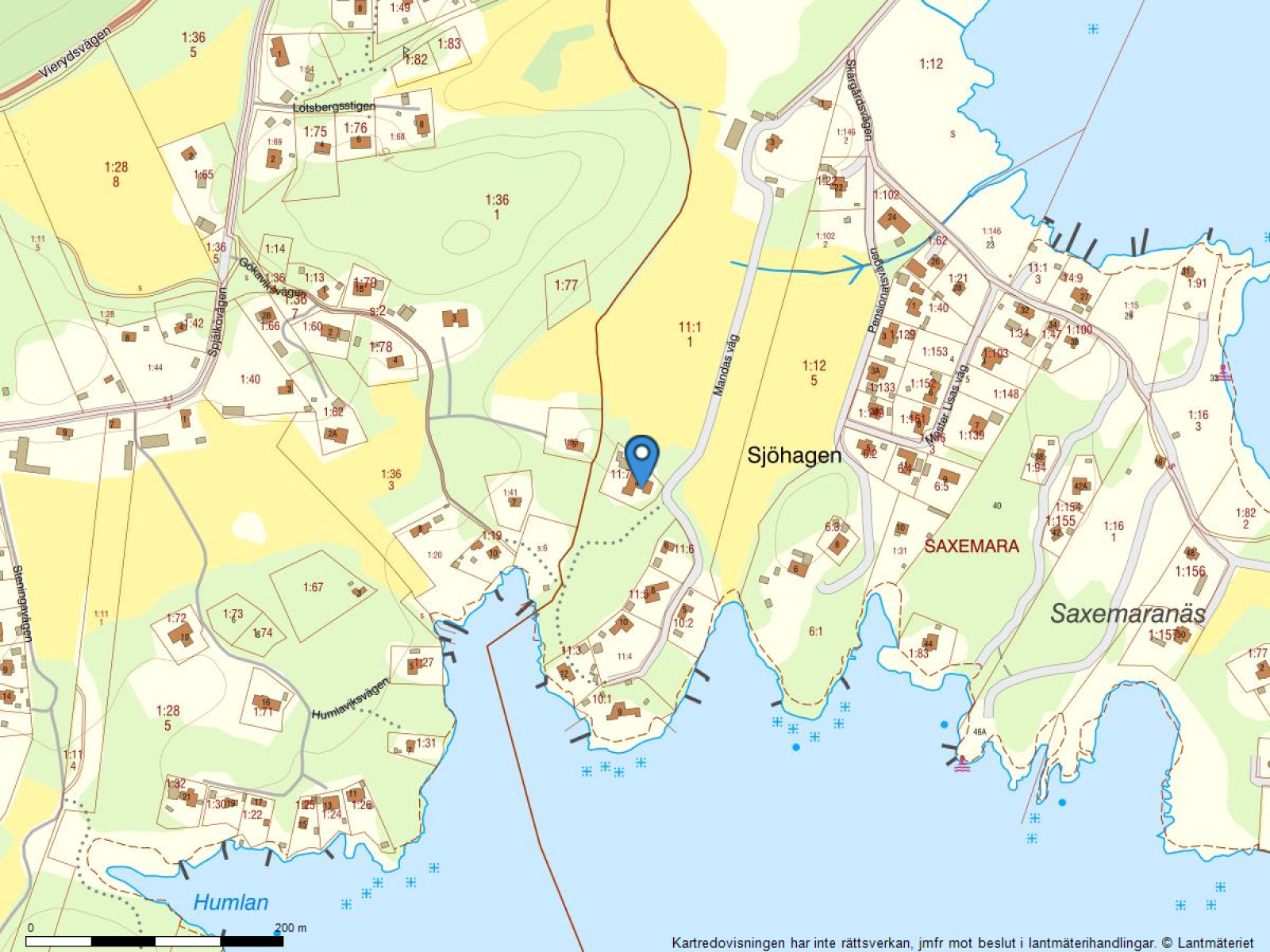 Fastighetskarta Mandas väg 4