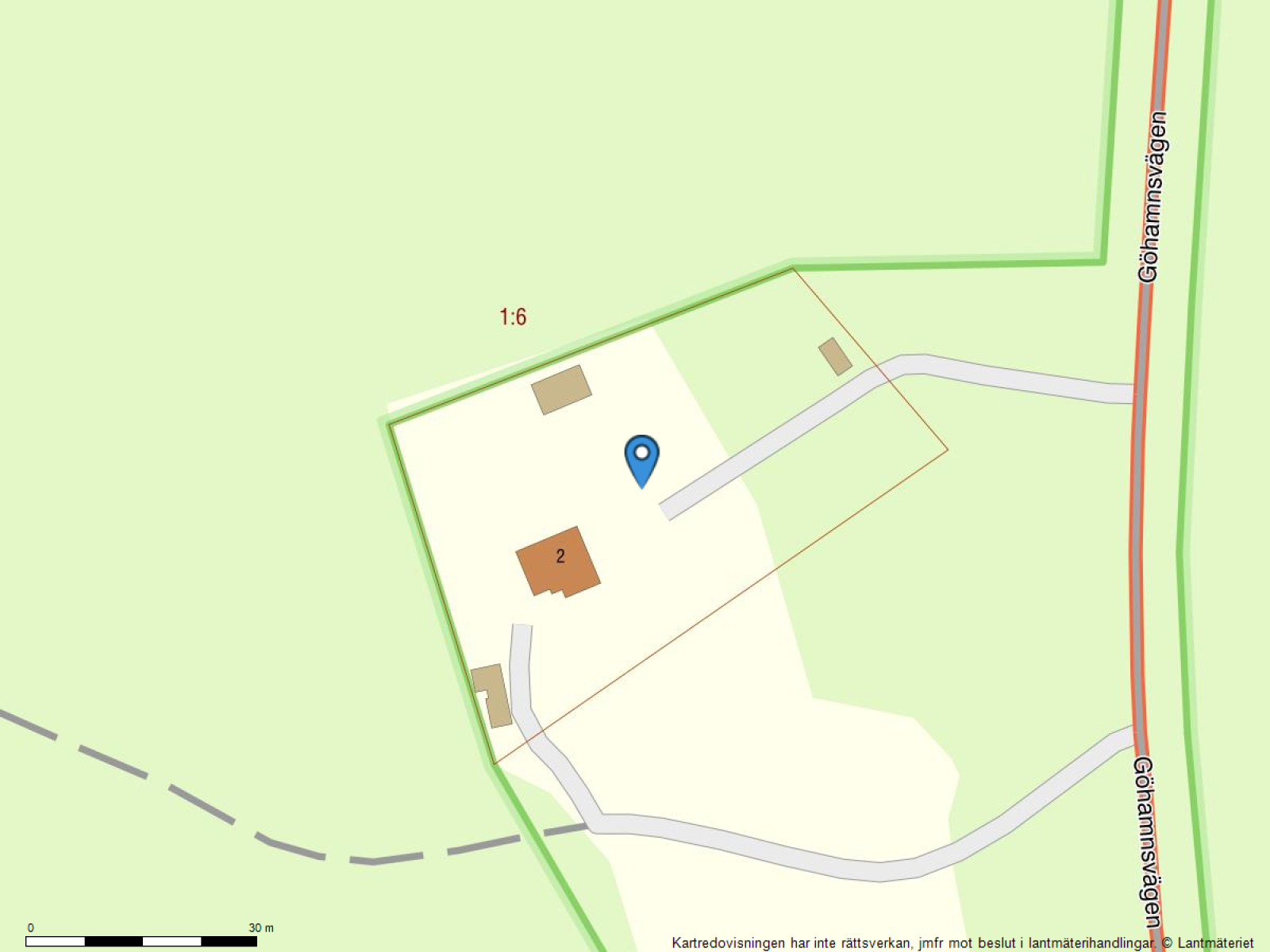 Fastighetskarta Göhamnsvägen 2