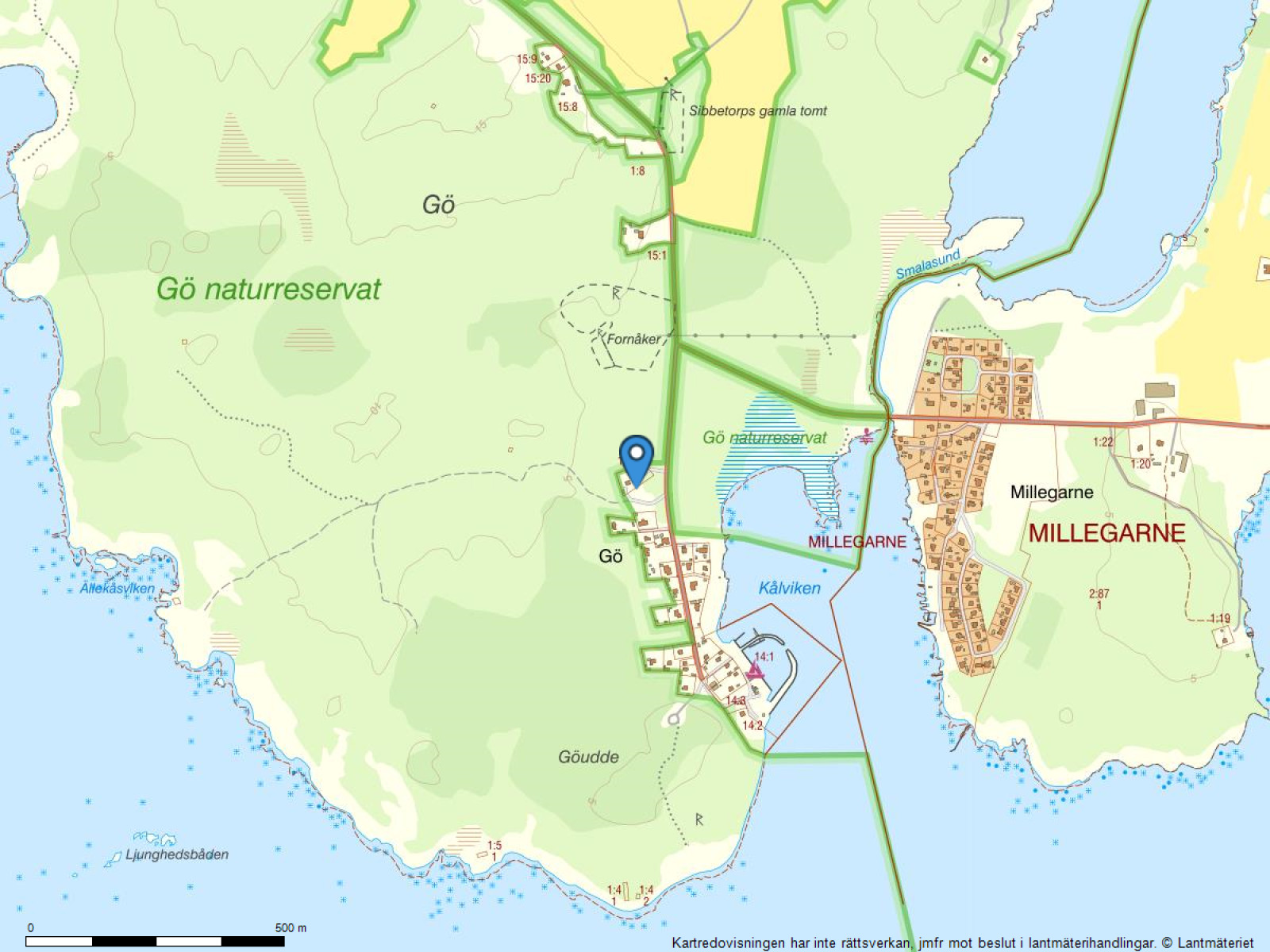 Fastighetskarta Göhamnsvägen 2